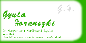 gyula horanszki business card